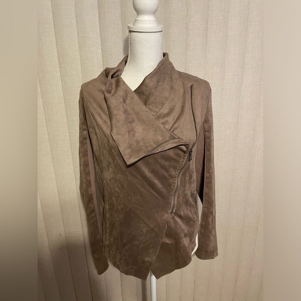 Vigoss Taupe Brown Zipped Jacket Size S/M
